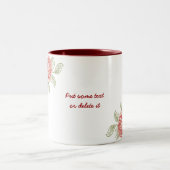 ヴィンテージ赤いバラカスタムズマグ ツートーンマグカップ (中央)