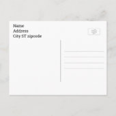 ヴィンテージ赤いバラ考えの花瓶、あなたのはがき ポストカード (裏面)