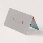 ヴィンテージ赤いバンティング、写真は日付カードを保存 名刺 (裏面)