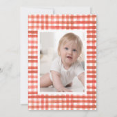 ヴィンテージ赤いフォトピザスライスおもしろい1st誕生日 招待状