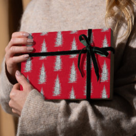 ヴィンテージ赤いミニマルトウヒの陽気なクリスマス ラッピングペーパー