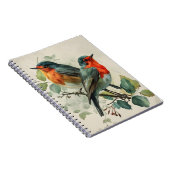 ヴィンテージ赤いロビン葉書 ノートブック (右側)