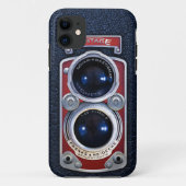 ヴィンテージ赤い二重レンズのカメラの箱 Case-Mate iPhoneケース (裏面)