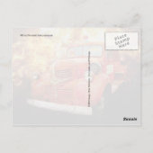 ヴィンテージ赤い消防車 ポストカード (裏面)