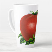 ヴィンテージ赤い熟したトマト、野菜と果物 カフェラテマグ (左アングル)