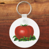 ヴィンテージ赤い熟したトマト、野菜と果物 キーホルダー (正面)
