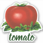 ヴィンテージ赤い熟したトマト、野菜と果物 シール (正面)