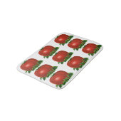 ヴィンテージ赤い熟したトマト、野菜と果物 バスマット (アングル)