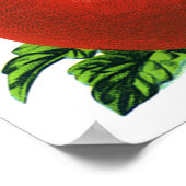 ヴィンテージ赤い熟したトマト、野菜と果物 ポスター (角)