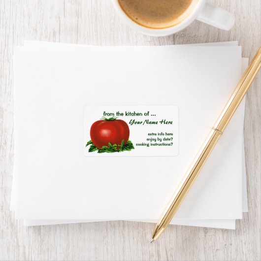 ヴィンテージ赤い熟したトマト、野菜と果物 ラベル (インサイチュ)