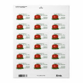 ヴィンテージ赤い熟したトマト、野菜と果物 ラベル (フルシート)