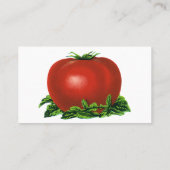 ヴィンテージ赤い熟したトマト、野菜と果物 名刺 (裏面)