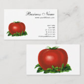 ヴィンテージ赤い熟したトマト、野菜と果物 名刺 (正面/裏面)