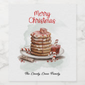 ヴィンテージ赤い白い水の色キャンディケーンパンケーキ ワインラベル (シングルラベル)