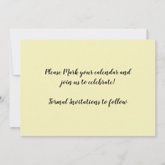 ヴィンテージ赤い花のパターン日付を保存 招待状 (裏面)