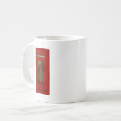 ヴィンテージ赤い電話ボックス コーヒーマグカップ (正面左)