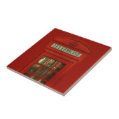 ヴィンテージ赤い電話ボックス タイル (側面)