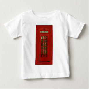 ヴィンテージ赤い電話ボックス ベビーTシャツ