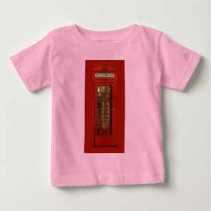 ヴィンテージ赤い電話ボックス ベビーTシャツ