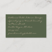 ヴィンテージ赤い鶏みすぼらしいシックなインテリアデザイン 名刺 (裏面)