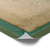 ヴィンテージ赤い鶏みすぼらしいシックグランジチキン ポスター (角)