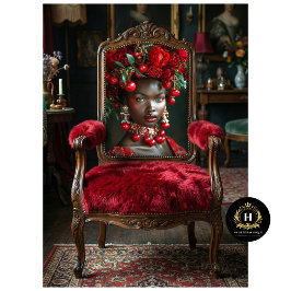 ヴィンテージ赤さくらんぼアフリカ系アメリカ人デコページ 薄葉紙