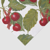 ヴィンテージ赤さくらんぼ水色 薄葉紙 (詳細)