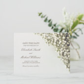 ヴィンテージ赤ちゃんの息の結婚式は日付を保存 セーブザデート (スタンド正面)