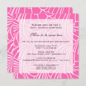 ヴィンテージ赤ちゃんシャワーアールヌーボーフローラルパターン 招待状 (正面/裏面)