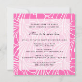 ヴィンテージ赤ちゃんシャワーアールヌーボーフローラルパターン 招待状 (正面)