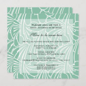 ヴィンテージ赤ちゃんシャワーアールヌーボーフローラルパターン 招待状 (正面/裏面)