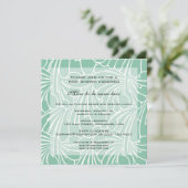 ヴィンテージ赤ちゃんシャワーアールヌーボーフローラルパターン 招待状 (スタンド正面)