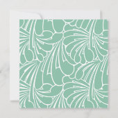 ヴィンテージ赤ちゃんシャワーアールヌーボーフローラルパターン 招待状 (裏面)