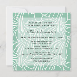 ヴィンテージ赤ちゃんシャワーアールヌーボーフローラルパターン 招待状