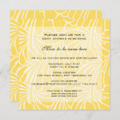 ヴィンテージ赤ちゃんシャワーアールヌーボーフローラルパターン 招待状 (正面/裏面)