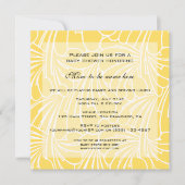 ヴィンテージ赤ちゃんシャワーアールヌーボーフローラルパターン 招待状 (正面)