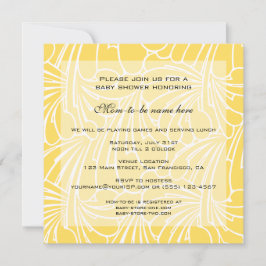 ヴィンテージ赤ちゃんシャワーアールヌーボーフローラルパターン 招待状