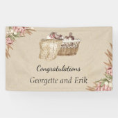 ヴィンテージ赤ちゃんシャワーバナー 横断幕 (横)