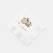 ヴィンテージ赤ちゃんシャワーペーパーナプキン 縁ありカクテルナプキン (角)