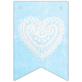 ヴィンテージ赤ちゃんブルーとピンクのシャビーガーランドの旗 バンティングフラッグ (第2の旗)