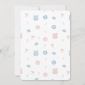 ヴィンテージ赤ちゃん服ジェンダーリビール招待状 招待状 (裏面)