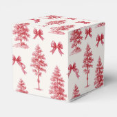 ヴィンテージ赤と白クリスマスプレゼント フェイバーボックス (裏面サイド)