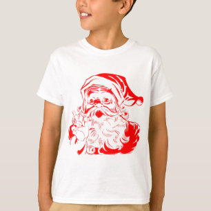 ヴィンテージ赤と白サンタクロース Tシャツ