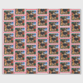 ヴィンテージ赤と白サン・ニコラス ラッピングペーパー (フラット)