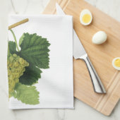 ヴィンテージ赤と白ワインブドウつる植物、フルーツ キッチンタオル (四つ折り)