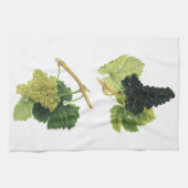 ヴィンテージ赤と白ワインブドウつる植物、フルーツ キッチンタオル (横)