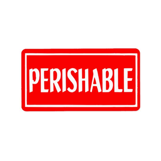 ヴィンテージ赤と白傷つきシール ラベル (正面)