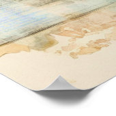 ヴィンテージ赤と白春フローラ ポスター (角)