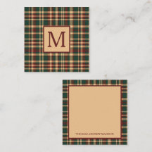 ヴィンテージ赤と緑のクリスマスプレッドモノグラム