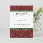 ヴィンテージ赤と緑の企業のアールデコ詳細 招待状 (スタンド正面)